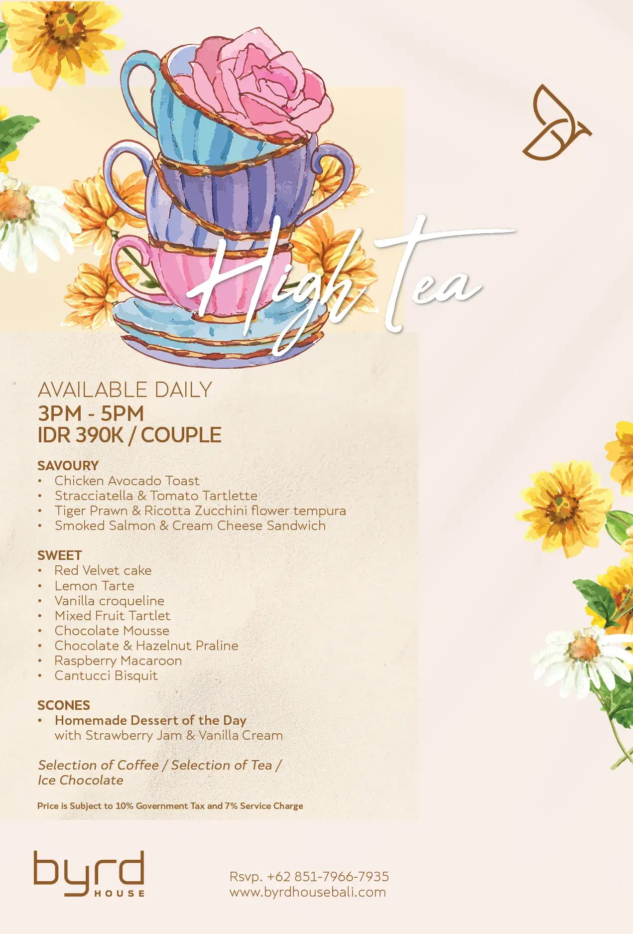 High Tea - Special Offers Byrd House