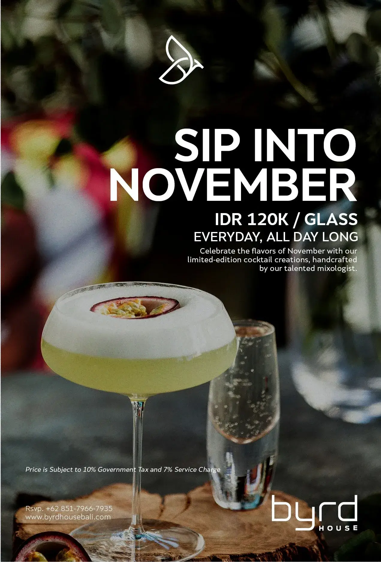Sip Into November - Special Offers Byrd House