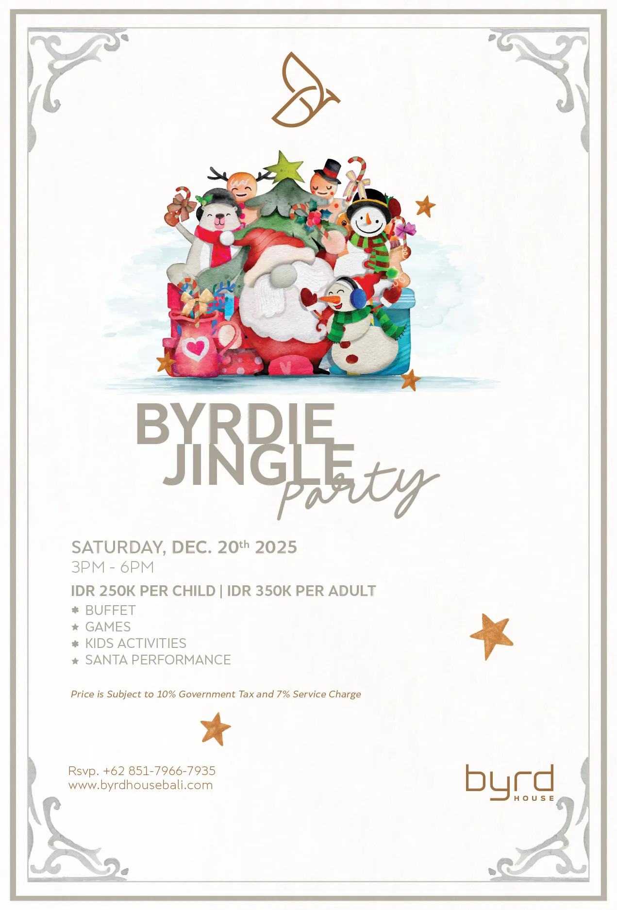 Byrdie Jingle Party - Special Offers Byrd House