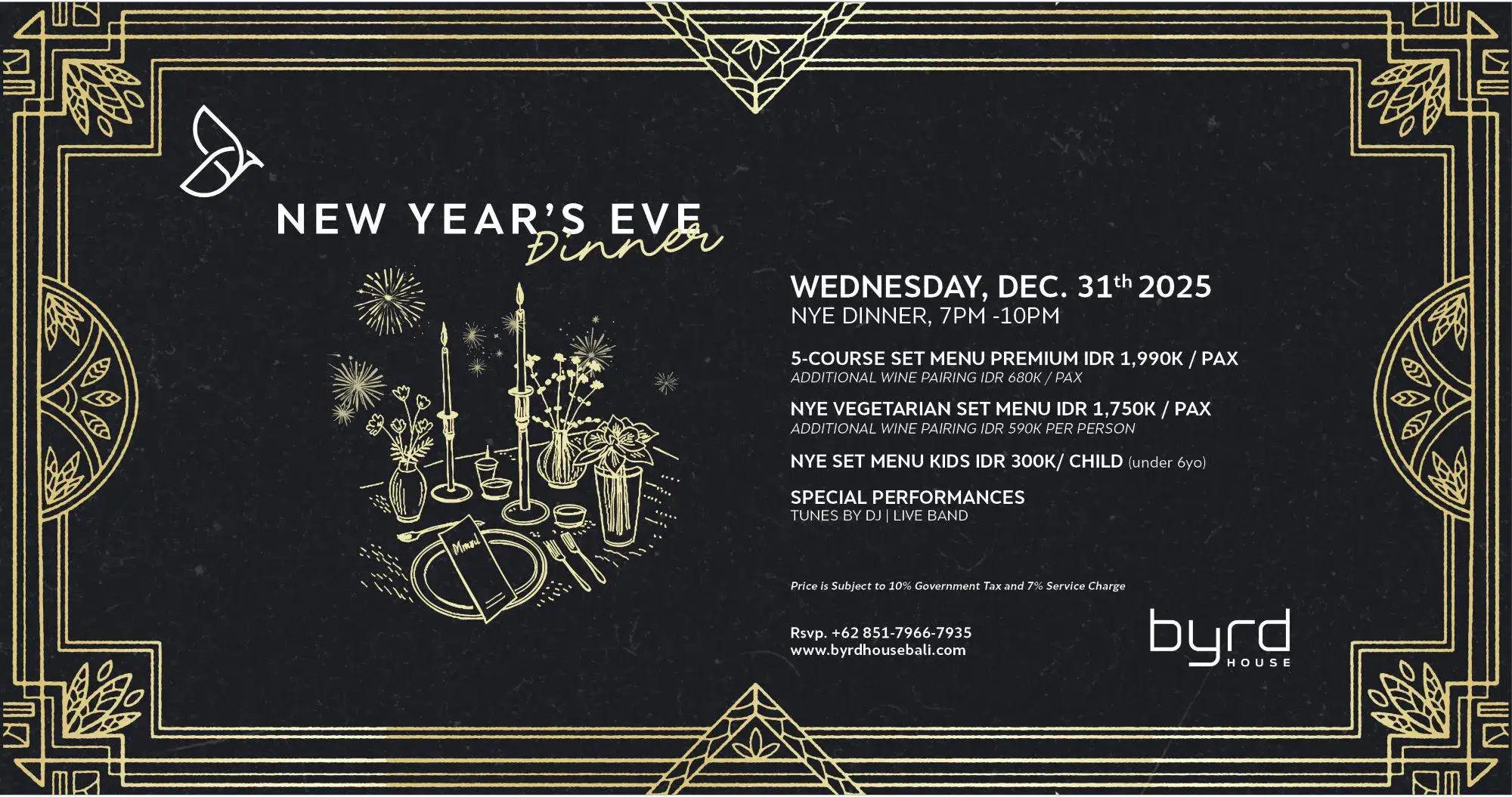 NEW YEAR'S EVE DINNER