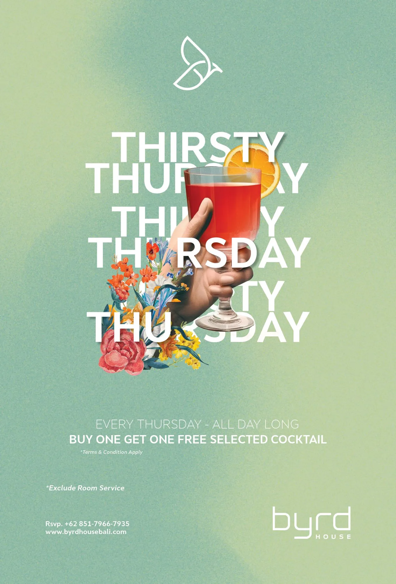Thirsty Thursday - Special Offers Byrd House