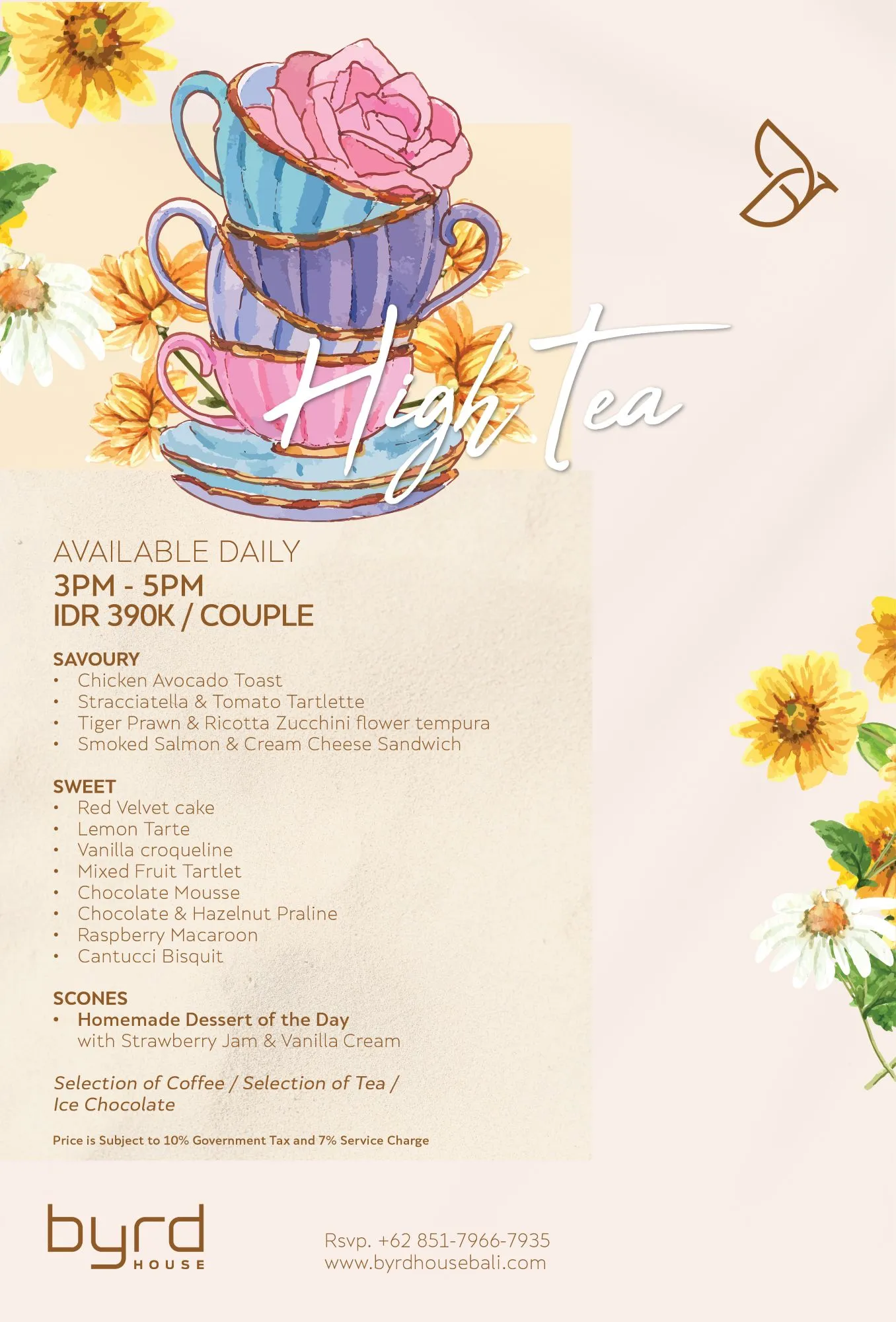 High Tea - Special Offers Byrd House